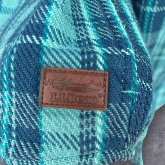 L.L. Bean Flannel Shirt Jacket Men's L Slightly Fitted Thick Cotton 516097 - Picture 4 of 4